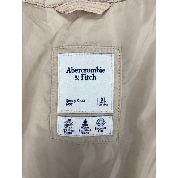 Abercrombie & Fitch Shirt Jacket Shacket Womens XL Beige - Picture 7 of 12